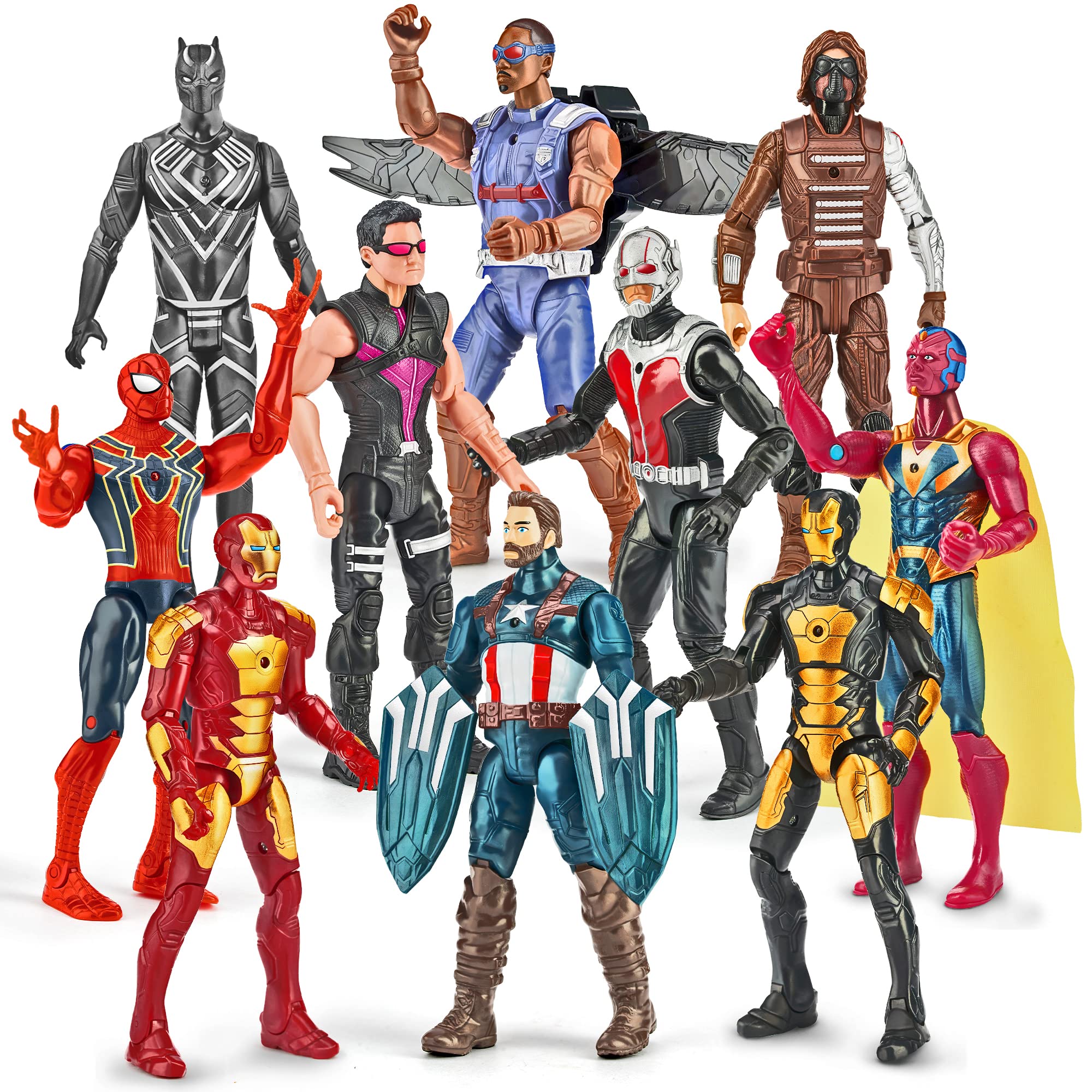 Mua Superhero Action Figures, 10 PCS Adventures Ultimate Set, PVC Toy Dolls  Legends Collectible Toys Ironman, Captain America, Spiderman, Vision,  Falcon, Batman, Black Panther, Star-Lord, Ant-man, Hawkeye trên Amazon Mỹ  chính hãng