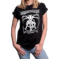 Alien T-Shirt Short Sleeve Oversized - Da Vinci Monster - Plus Size Top