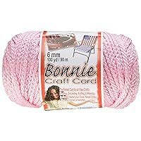 Pepperell Bonnie Macrame Craft Cord 6mmX100yd, Pink