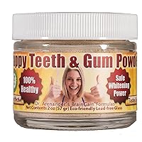 Renew - Revive Happy Teeth & Gum Powder - Gum Recession Help, Plaque, Bleeding, Sensitivity, Bad Breath, Peppermint, Anti-Cavity, Re-mineralize - NO Glycerin - Made w/Certified Organic Ingredients