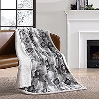 Ultra-Plush Collection Throw Blanket-Reversible Sherpa Fleece Cover, Soft & Cozy, Perfect for Bed or Couch, Copper Creek Grey