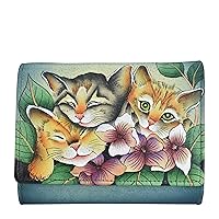 Anna by Anuschka Hand Painted Women’s Leather Ladies Three Fold Wallet