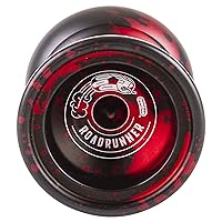 Toys Roadrunner Yo-Yo, Unresponsive Expert Level Yo-Yo, Concave Bearing and Aluminum Body, Black w/Red Splash