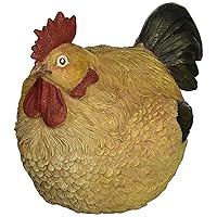 QM24520001 Roly-Poly Ball of Chicken Statue, Multicolored