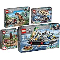 Lego Set of 4: 76939 Escape of the Stygimoloch, 76940 T. Rex Skeleton in the Fossil Exhibition, 76941 Pursuit of Carnotaurus & 76942 Escape of the Baryonyx