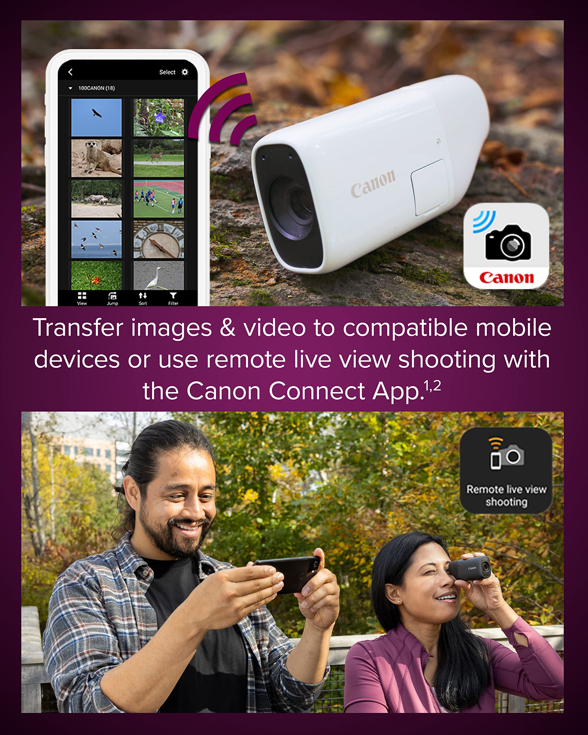Canon Zoom Digital Monocular Kit with USB-C Charger, microSD Card, PowerShot Zoom, 400mm Optical, 800mm Digital Zoom, Bird Watching, Wildlife, Sports Watching, Traveling, Hiking