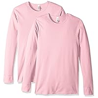 Men's Long-Sleeve Thermal (2 Pack) Blended Tees, Light Pink, X-Small
