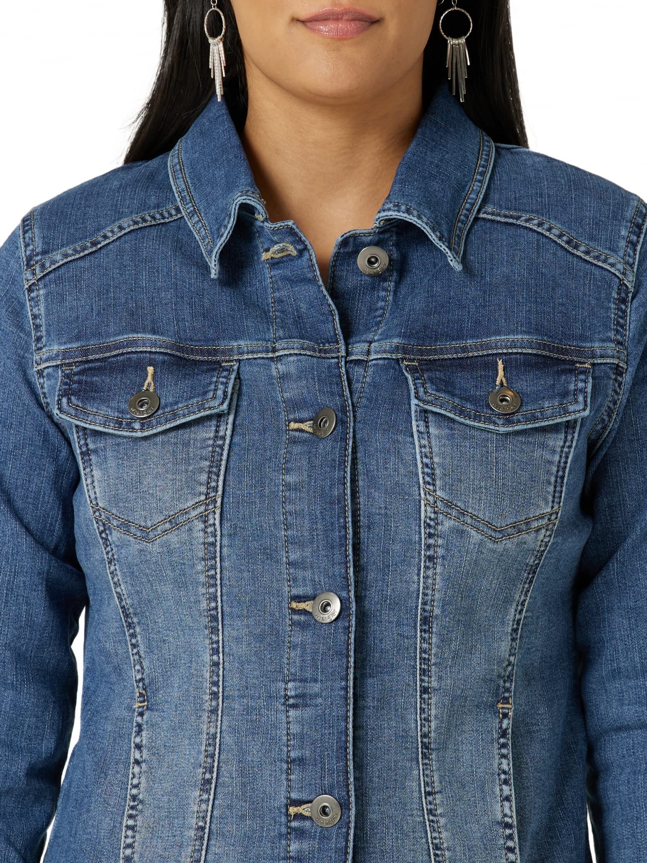 Mua Wrangler Authentics Women's Stretch Denim Jacket trên Amazon Mỹ chính  hãng 2023 | Giaonhan247
