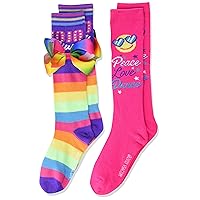 JoJo Siwa Girls' Big 2 Pack Knee High Socks