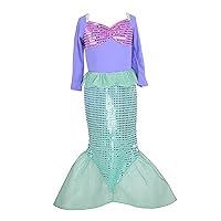 Lito Angels Girls Princess Dress Up Costumes Mermaid Halloween Christmas Fancy Party