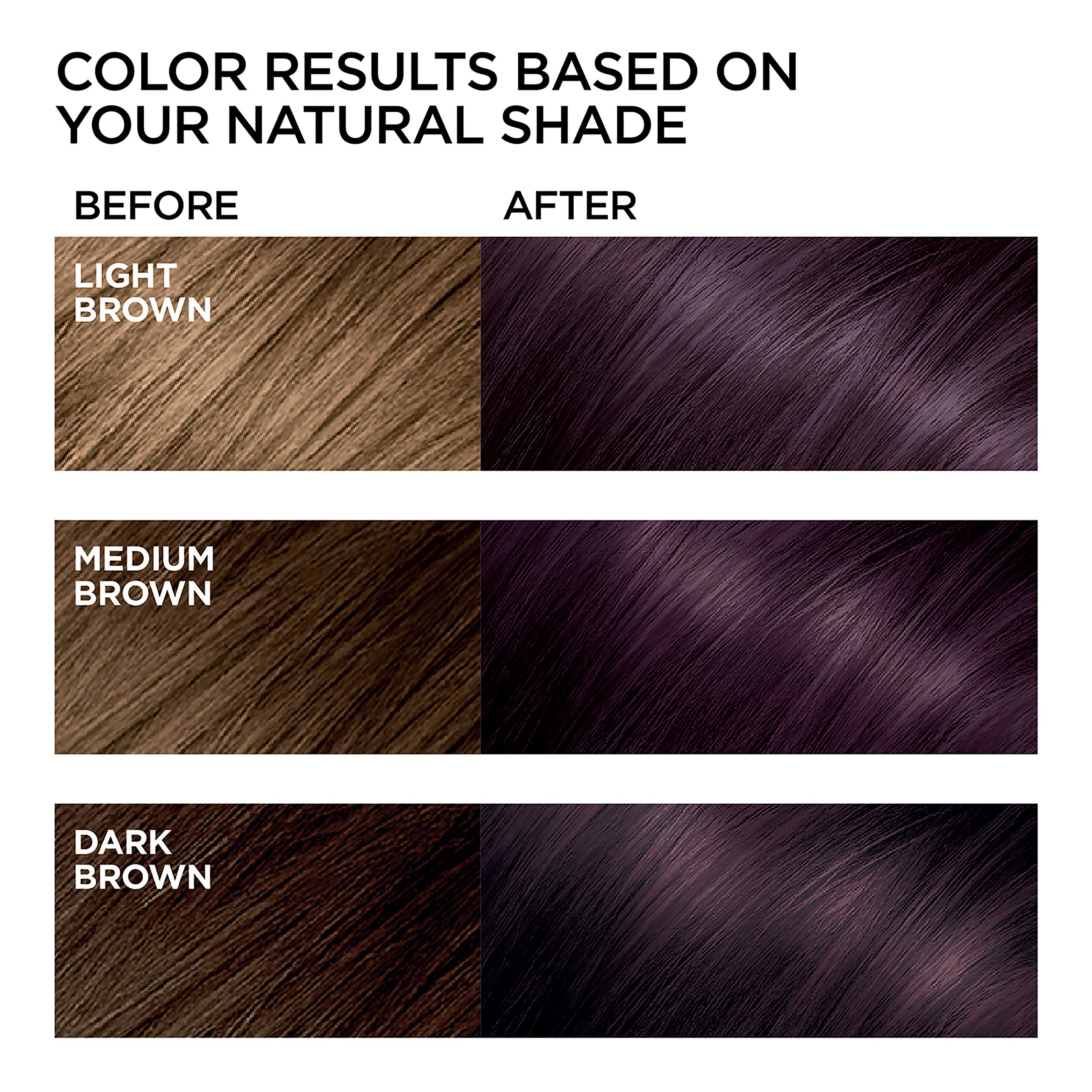 L’Oréal Paris Feria Multi-Faceted Shimmering Permanent Hair Color Hair Dye, 521 Cool Amethyst