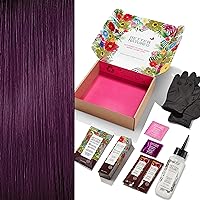 3V Dark Plum Permanent Hair Color Dye Kit (Color, Developer, Barrier Cream, Gloves, Cleaning Wipe, Shampoo and Conditioner) Radiant Color that Lasts up to 8 Weeks