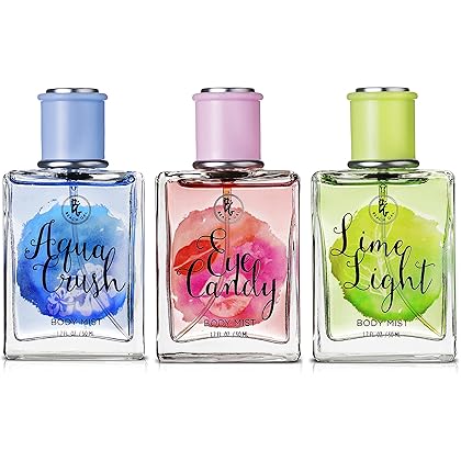 Beach Gal Variety Collection Body Mist Perfume Gift Set for Women, 3 - 1.7 Oz Spray