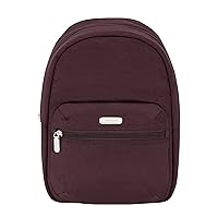 Travelon Small Backpack, Dark Bordeaux, 8W x 12H x 4.5D