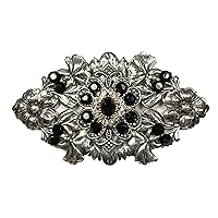 Oval Faux Marcasite, S