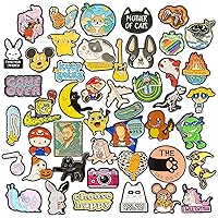 Cute Enamel Pin Lot - Random Assortment of Super Cute, Funny & Awesome Pins for Backpack Hat Jacket Lapel Pins Bulk Set Brooch Cat Cartoon Video Game Dog Princess Movie Character Band Style Kids