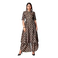 Elina fashion Indian Stitched Kurti for Womens With Pant | Readymade Rayon Printed Kurtis Kurta For Women