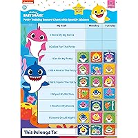 01.70.30.041 Baby Shark Potty Training Includes 56 Sparkly Stickers | Colourful Chart is Wipe-Clean, Blue, 29.7cm x 42cm