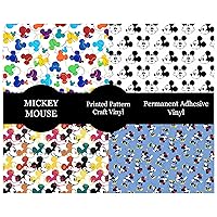 Mickey Pattern Permanent Vinyl Minnie Pattern Vinyl Bundle 7 Sheets 12x12 Works Indoor Outdoor w All Cutters