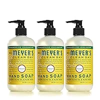 MRS. MEYER'S CLEAN DAY Hand Soap, Made with Essential Oils, Biodegradable Formula, Honeysuckle, 12.5 fl. oz - Pack of 3