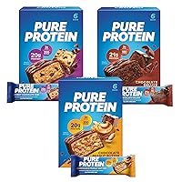 Bars, High Protein, Nutritious Snacks to Support Energy, Low Sugar, Gluten Free, Variety Pack, 1.76 oz Pack of 18 (Packaging May Vary)