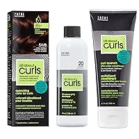 All About Curls 5WB Sable Spirals (Dark Brown) Permanent Hair Color (Prep + Protect Serum & Hair Dye for Curly Hair) - 100% Grey Coverage, Nourished & Radiant Curls