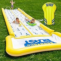 Giant Waterslide for Adults and Kids - Heavy Duty Large Slip Water Slide for Kids Backyard Outdoor Water Play Includes Inflatable Riders - 30ft with Bumpers