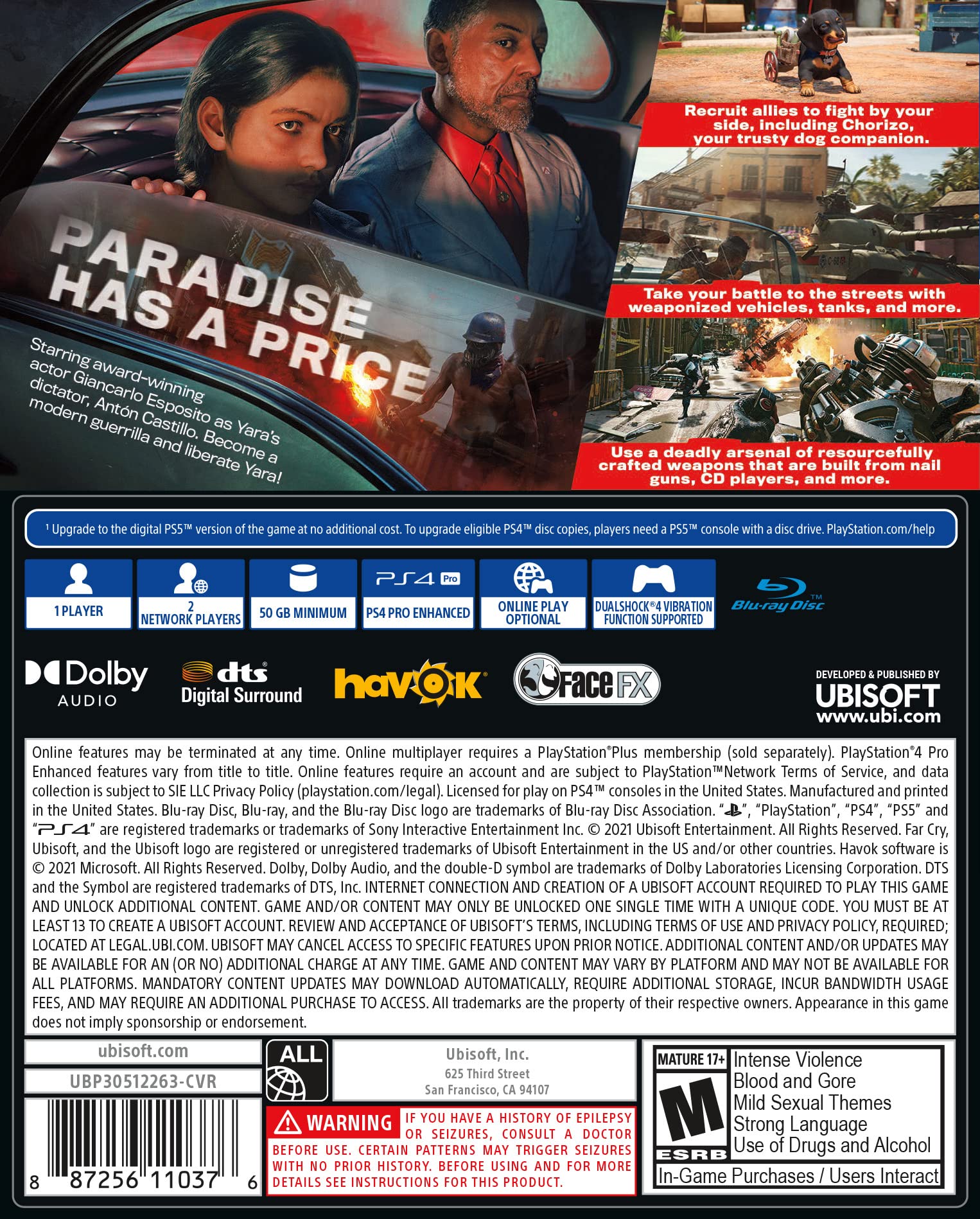 Far Cry 6 PlayStation 4 Standard Edition with Free Upgrade to the Digital PS5 Version