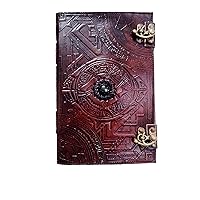 DOCTOR STRANGE Eye of Agamotto embossed Handmade Stone Leather Journal Art Sketchbook Travel diary with Vintage lock Latch