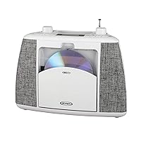 Jensen Compact Bluetooth Portable Stereo Cd Player Sound System Plus 6ft Kubicle Aux Cable Bundle