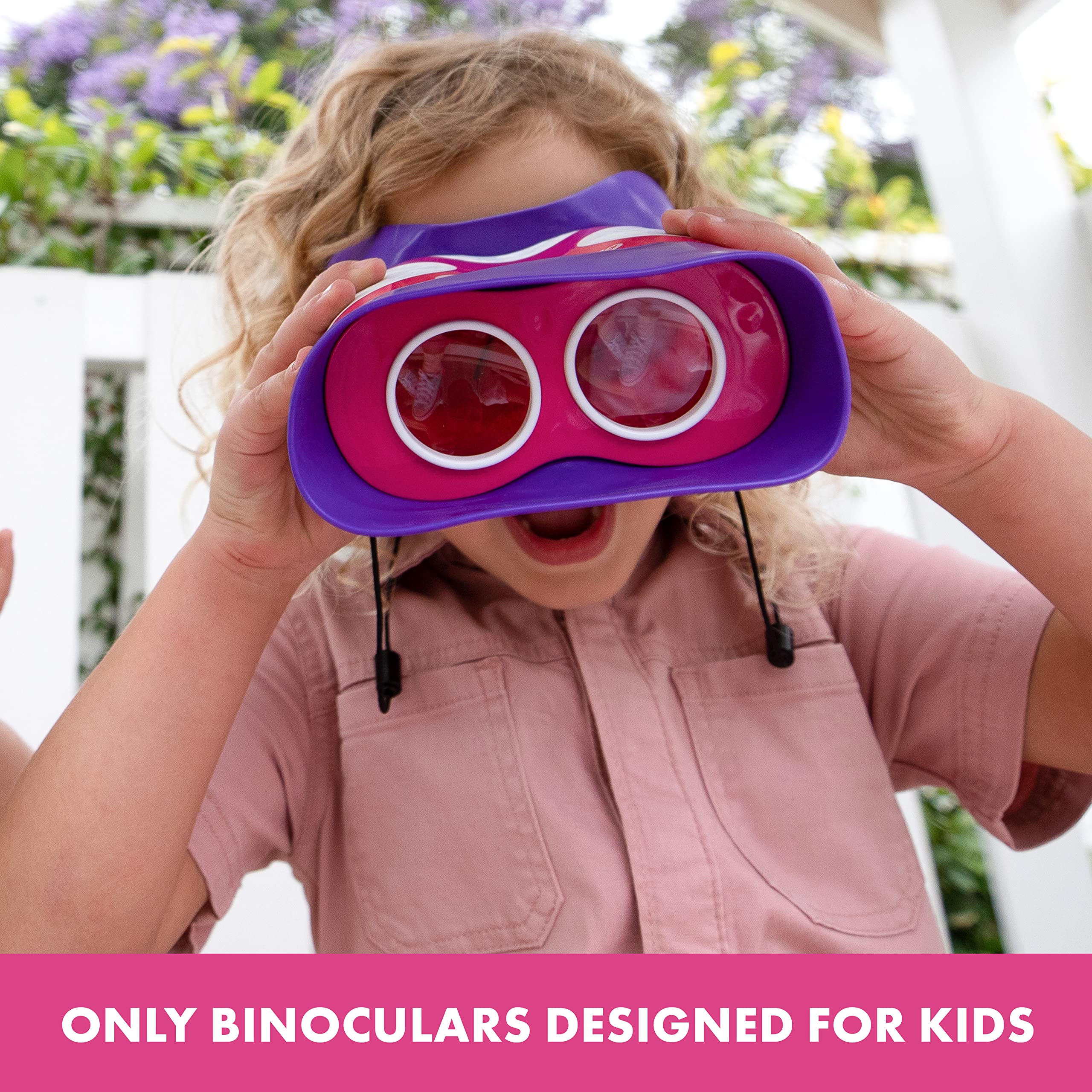Educational Insights GeoSafari Jr. Kidnoculars Pink Binoculars For Toddlers & Kids, Gift for Toddlers Ages 3+