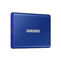 SAMSUNG T7 Portable SSD, 2TB External Solid State Drive, Speeds Up to 1,050MB/s, USB 3.2 Gen 2, Reliable Storage for Gaming, Students, Professionals, MU-PC2T0H/AM, Blue