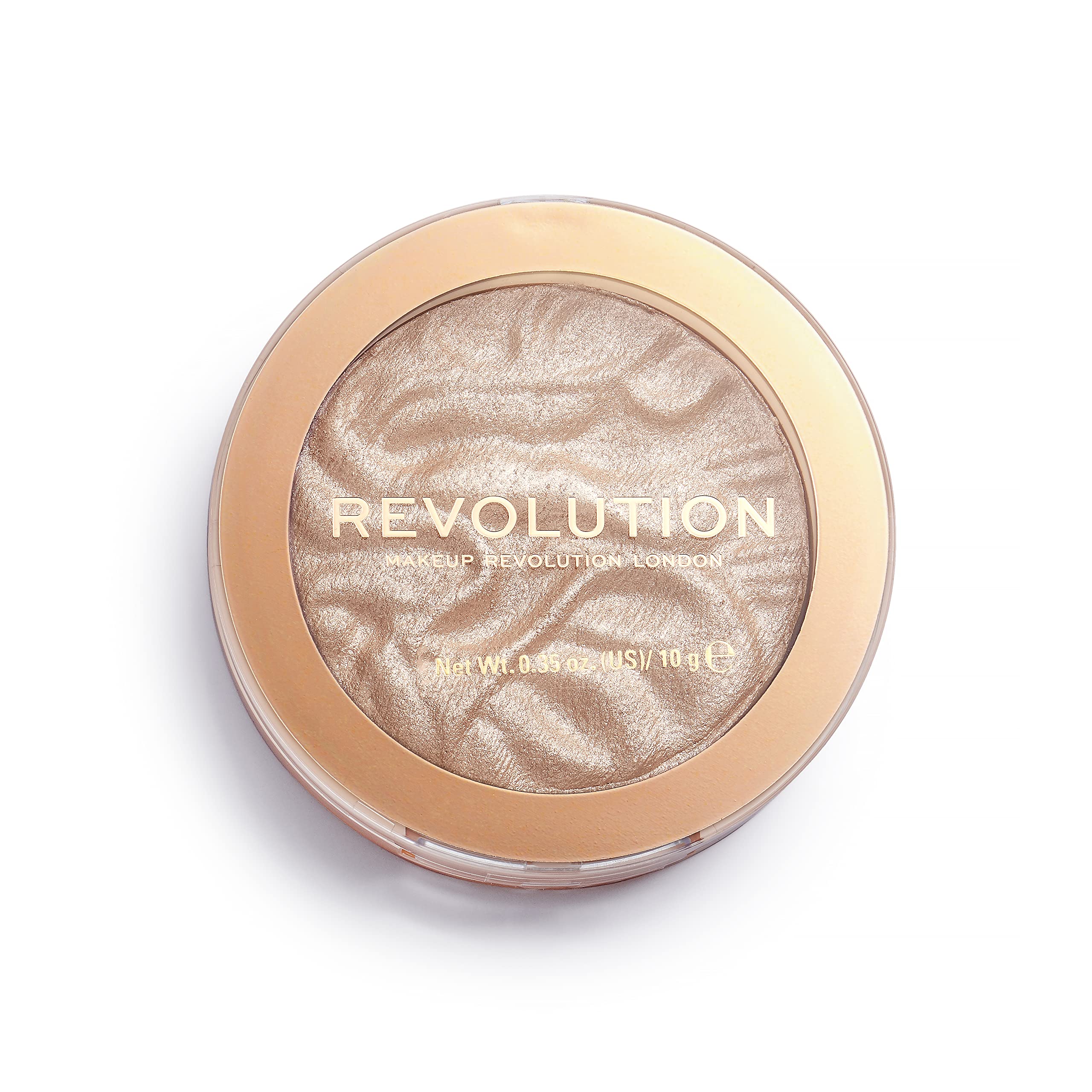 Makeup Revolution Highlight Reloaded, Pigment Rich & Silky Formula, Cruelty-Free & Vegan, Dare to Divulge, 0.35 Oz