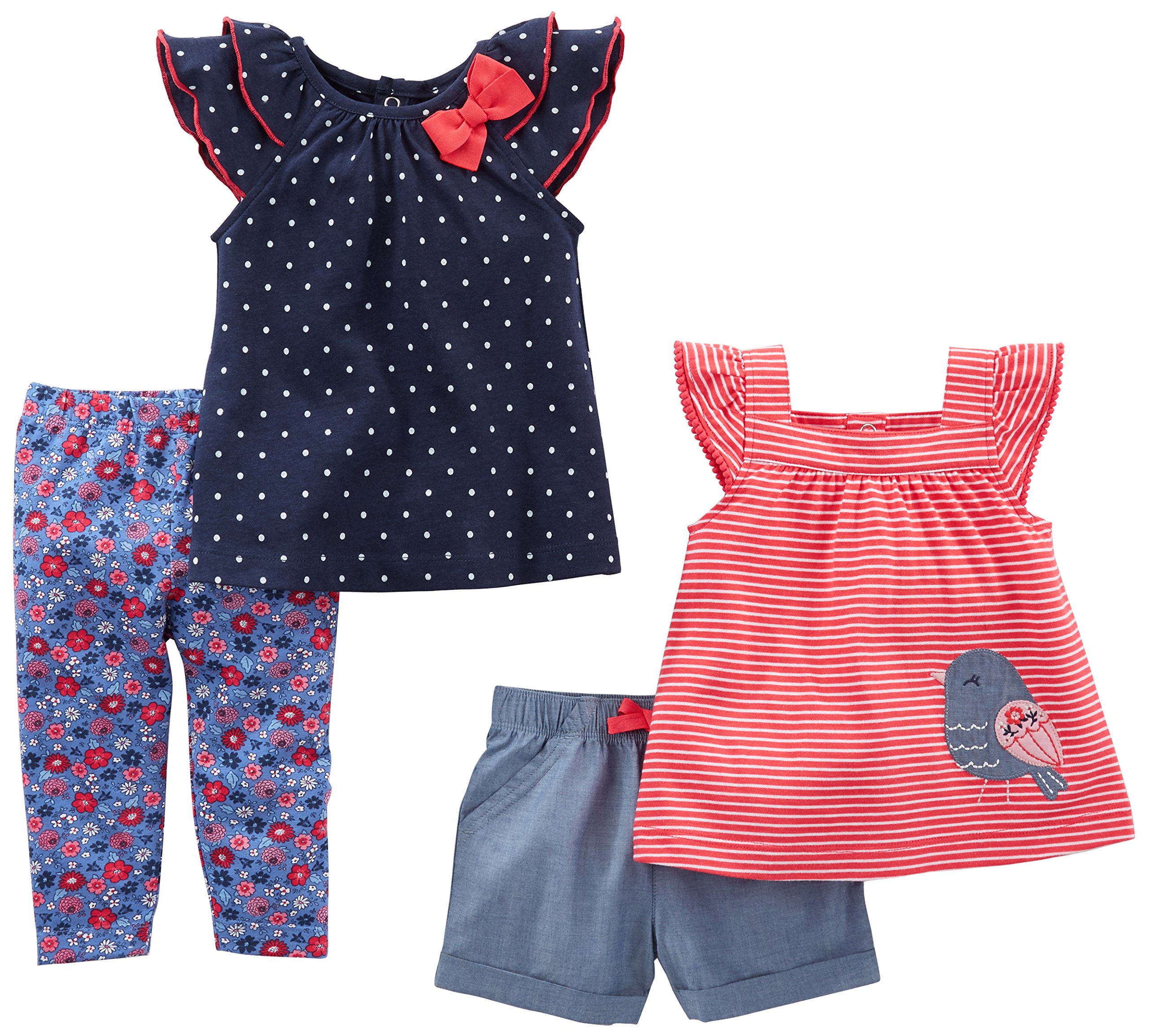 Simple Joys by Carter's Baby Girls' 4-Piece Playwear Set