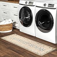 nuLOOM Novelty Machine Washable Laundry Mat, 2x5, Beige