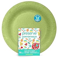 Preserve Compostable Large 10 Inch Dinner Plates Kitchen Supplies, 10