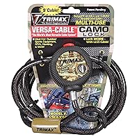 WYERS PRODUCT GROUP,INC Trimax VMAX9C 9' Long x 10mm Multi-Use Versa Cable Lock, Black