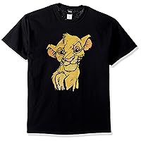 Disney Men's Lion King Simba Sketch Crown Prince Graphic T-Shirt