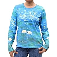 RaanPahMuang Ladies Long Sleeve Shirt Salvador Dali Monet Gustav Klimt Vincent Van Gogh