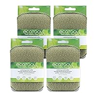 Exfoliating Body Buffer, For Body Cleansing, Removes Dead Skin, Moderate Exfoliation, Bath & Shower Accessory, Designed With Strap, Sustainable & Vegan Body Scrubber, 4 Count