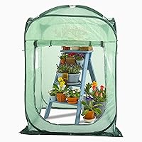 Porayhut Pop Up Greenhouse Tent,Portable X-Large Walk-in Flower House ,Indoor Outdoor Gardening Plant Sunshine Room with PE Mesh Cloth Cover for Protecting Plant from Cold Frost & Birds