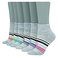 Champion Women's 6-Pack Ankle Socks, Assorted Colors, 5-9
