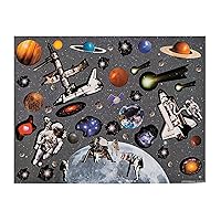 Fun Express Moon & Space Station Sticker Scene - 12 Pieces - Educational and Learning Activities for Kids