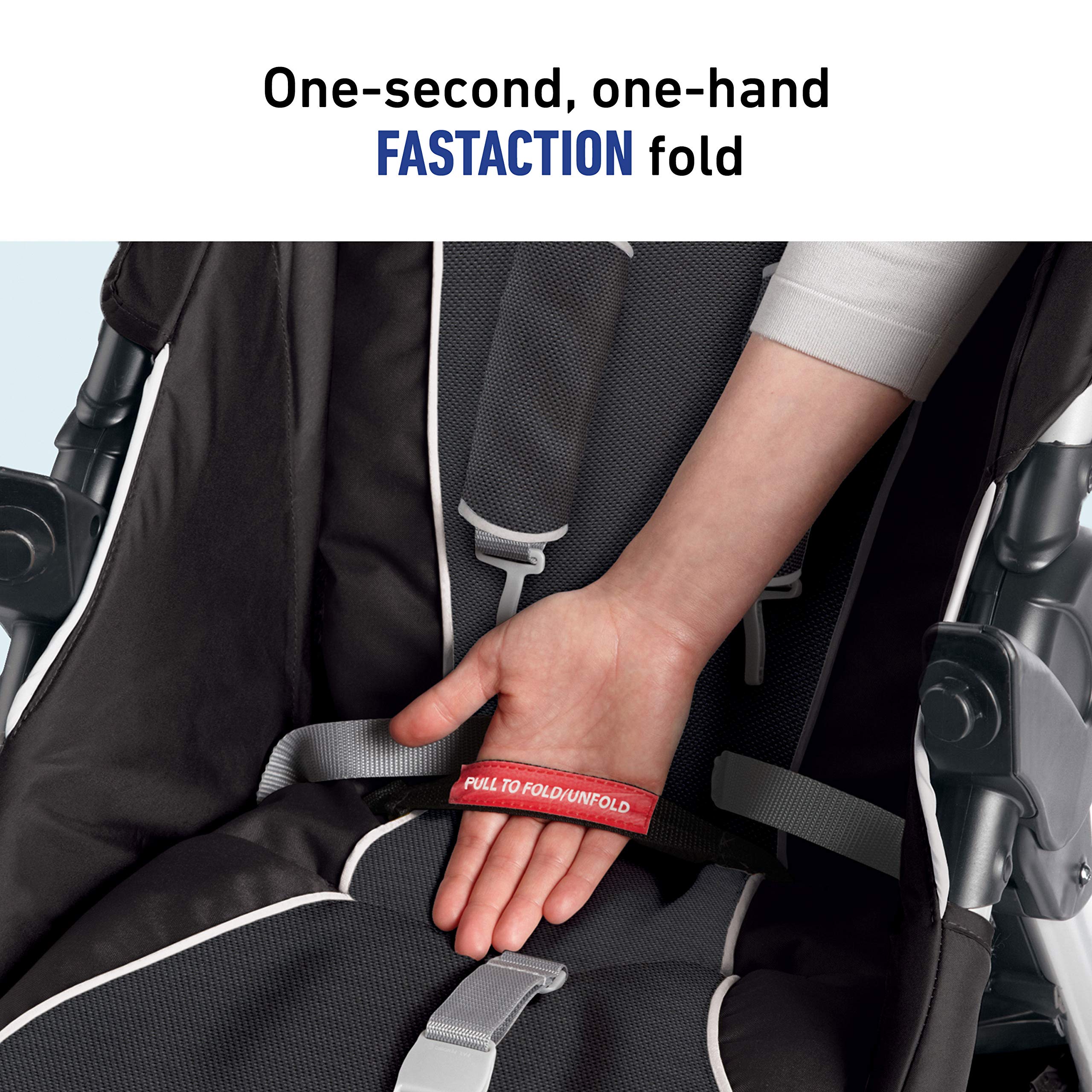 Graco FastAction Fold Sport Travel System | Includes the FastAction Fold Sport 3-Wheel Stroller and SnugRide 35 Infant Car Seat, Gotham