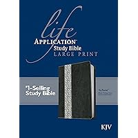 KJV Life Application Study Bible, Second Edition, Large Print (Red Letter, LeatherLike, Black/Vintage Ivory Floral)