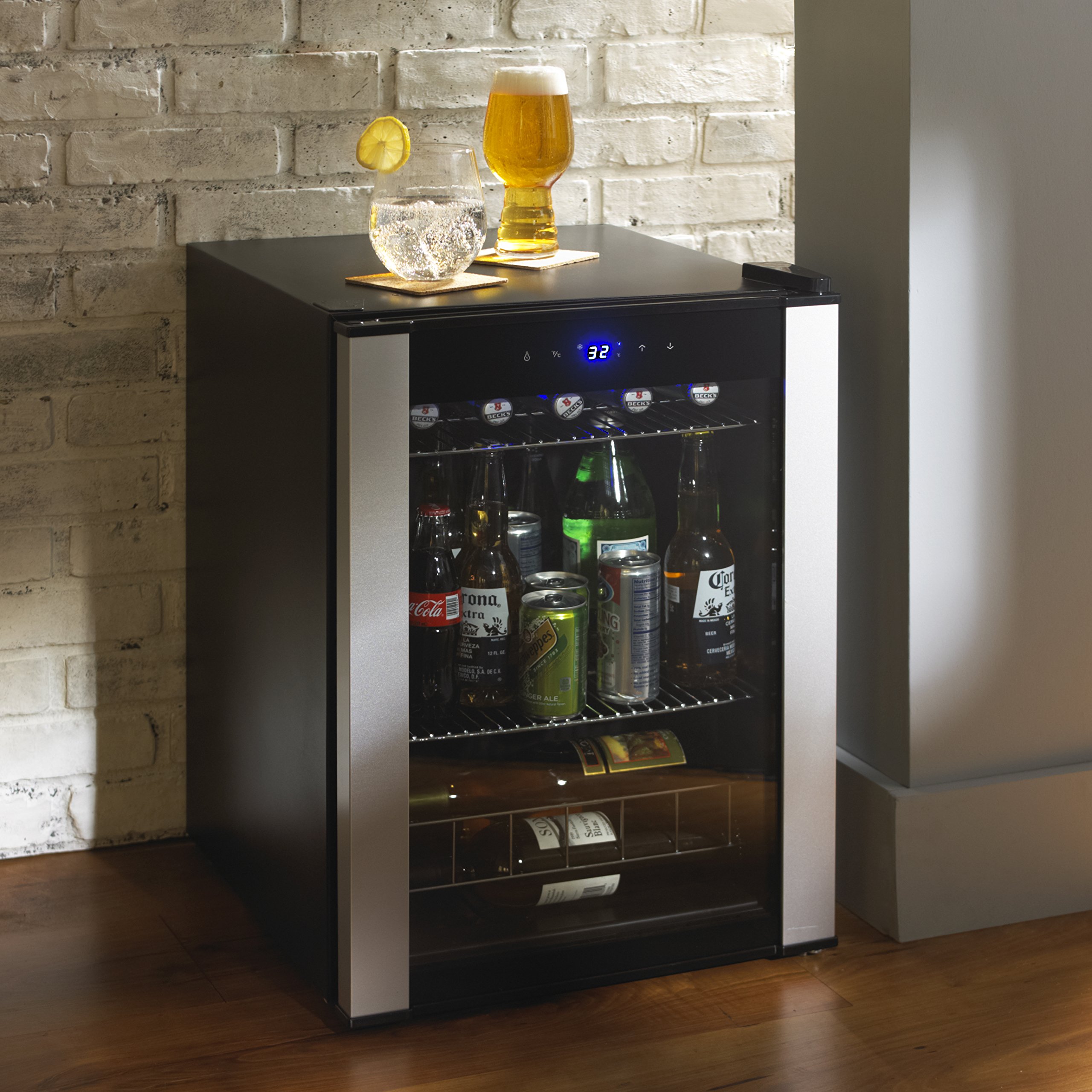 Wine Enthusiast Evolution Series Compact Wine & Beverage Center, Stainless Steel