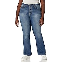 WallFlower Women's Size Legendary Bootcut Mid-Rise Insta Stretch Juniors Jeans (Standard, Trixie, 22 Plus