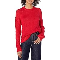 Lucky Brand Womens Bobble Knit Scoop Neck Sweater