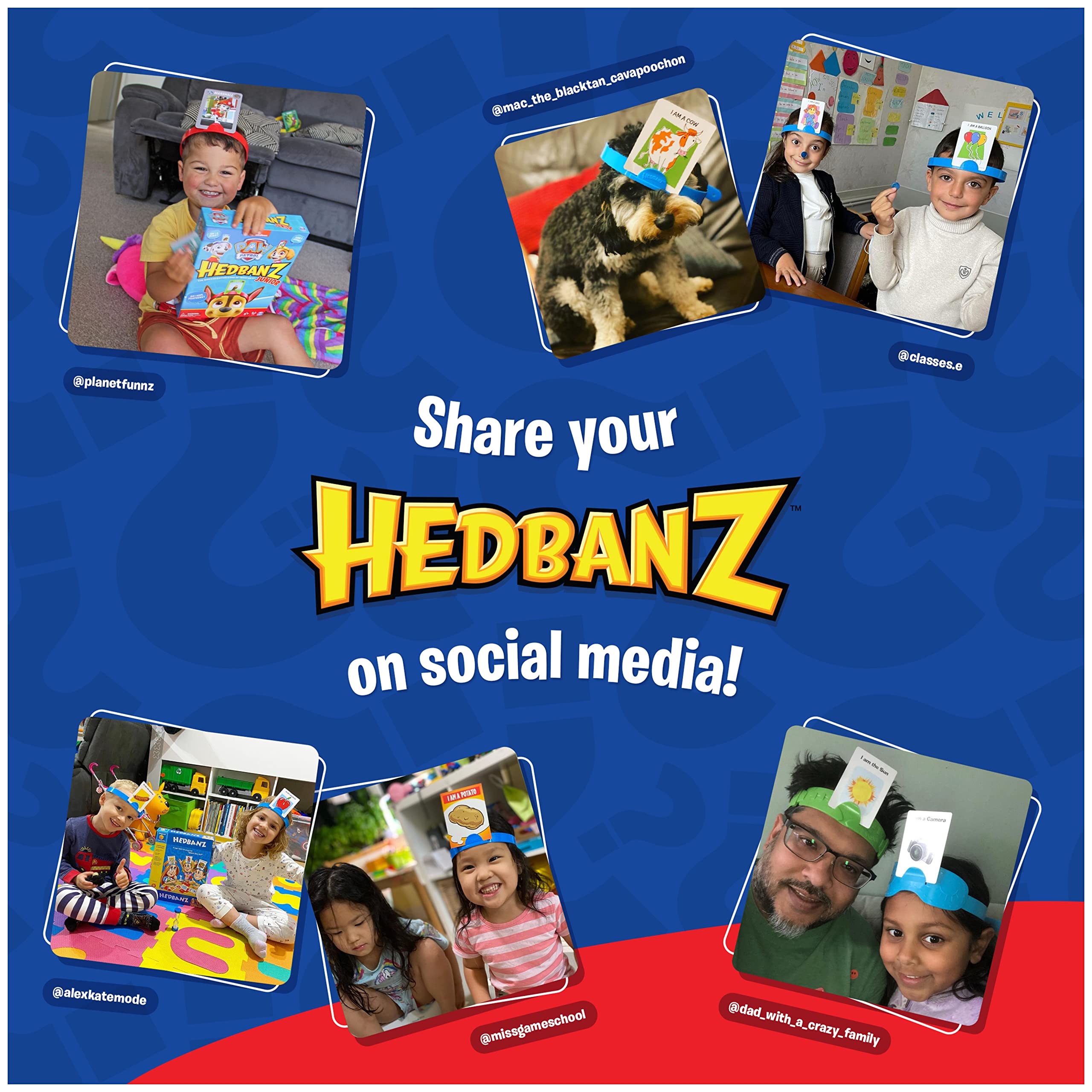 Hedbanz, Quick Question Picture Guessing Family Game for Game Night Headbands Board Game, for Adults and Kids Ages 7 and Up (Edition May Vary)