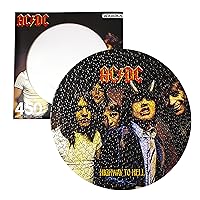 AQUARIUS AC/DC Highway to Hell Record Disc Puzzle (450 Piece Jigsaw Puzzle) - Officially Licensed AC/DC Merchandise & Collectibles - Glare Free - Precision Fit - 12 x 12 Inches